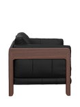 John Lewis Nest Medium 2 Seater Leather Sofa, Dark Leg
