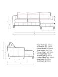 John Lewis Bailey II RHF Chaise End Leather Sofa, Dark Leg