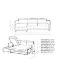 John Lewis Bailey II LHF Chaise End Leather Sofa Bed, Light Leg