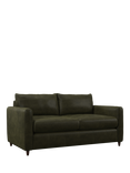John Lewis Bailey II Medium 2 Seater Leather Sofa Bed, Dark Leg