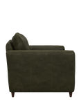 John Lewis Bailey II Medium 2 Seater Leather Sofa Bed, Dark Leg