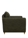 John Lewis Bailey II Medium 2 Seater Leather Sofa Bed, Light Leg