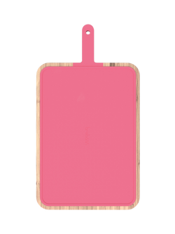 Trebonn Artù Bamboo Breadboard & Bread Knife, 20cm, Pink - view 2, Pink