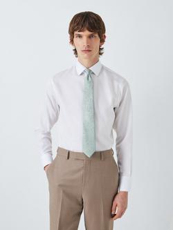 John Lewis Silk Paisley Tie - view 2, Mint Green