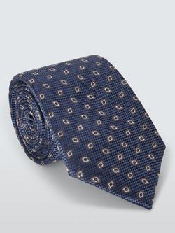 John Lewis Silk Diamond Tie, Airforce, Airforce