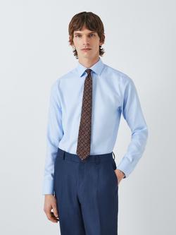 John Lewis Silk Foulard Tie, Navy - view 2, Navy