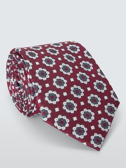 John Lewis Silk Foulard Tie, Raspberry