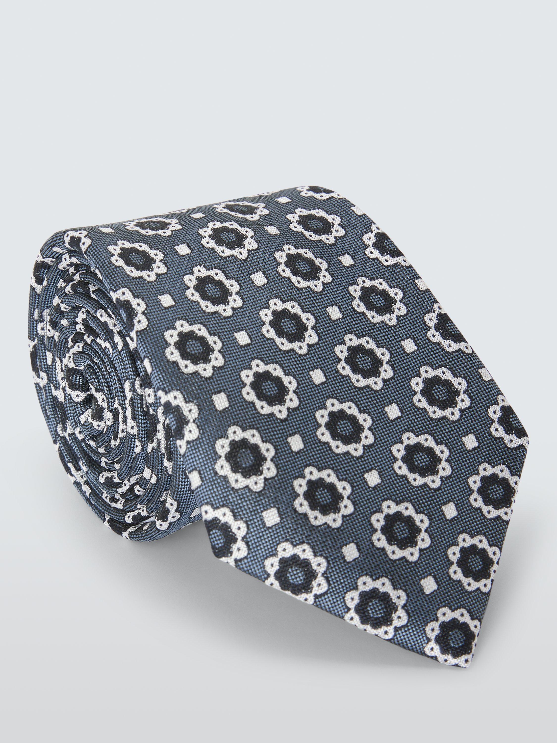 Product image 1 of 4, which shows John Lewis Silk Foulard Tie, Teal