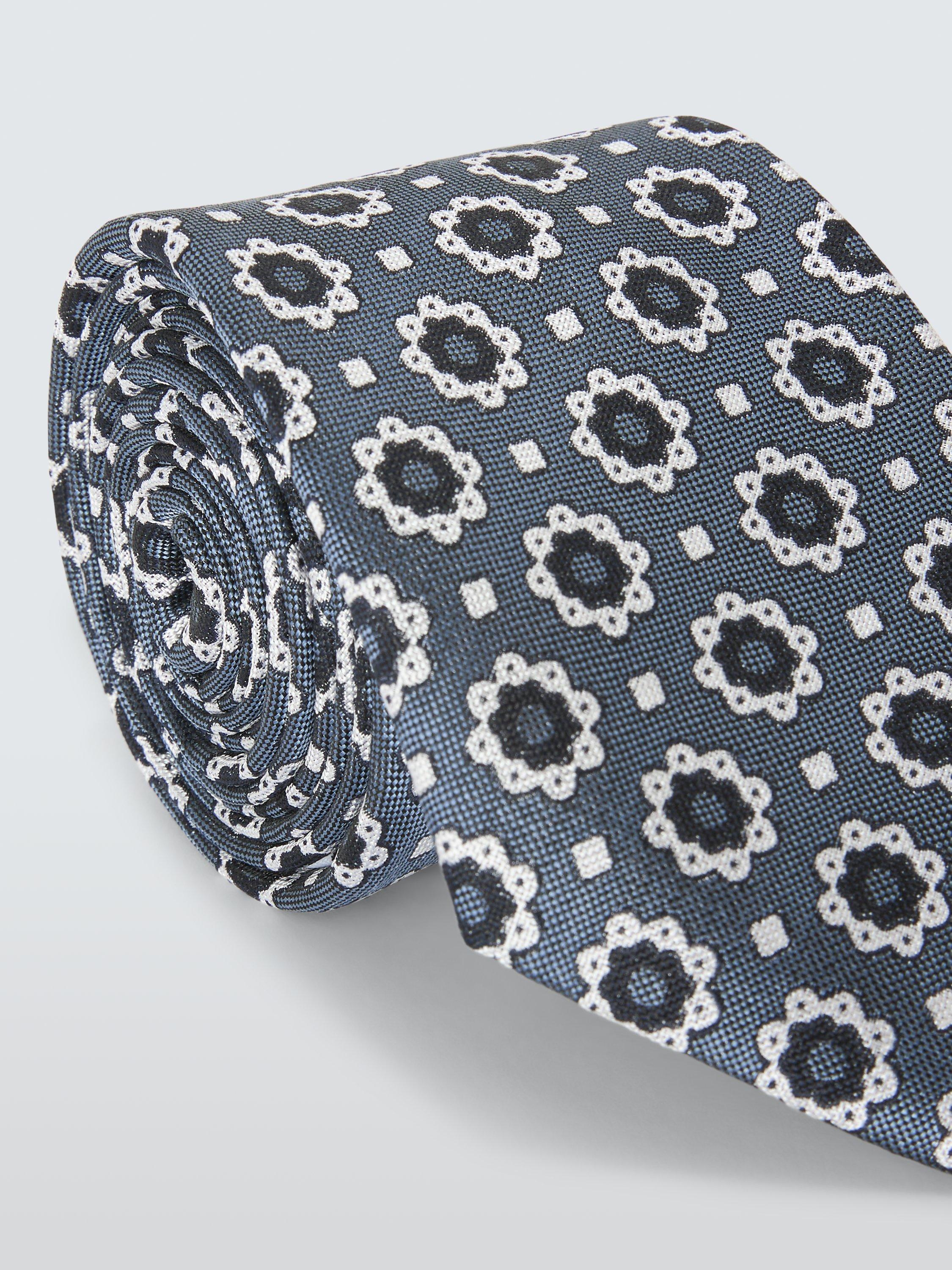Product image 3 of 4, which shows John Lewis Silk Foulard Tie, Teal