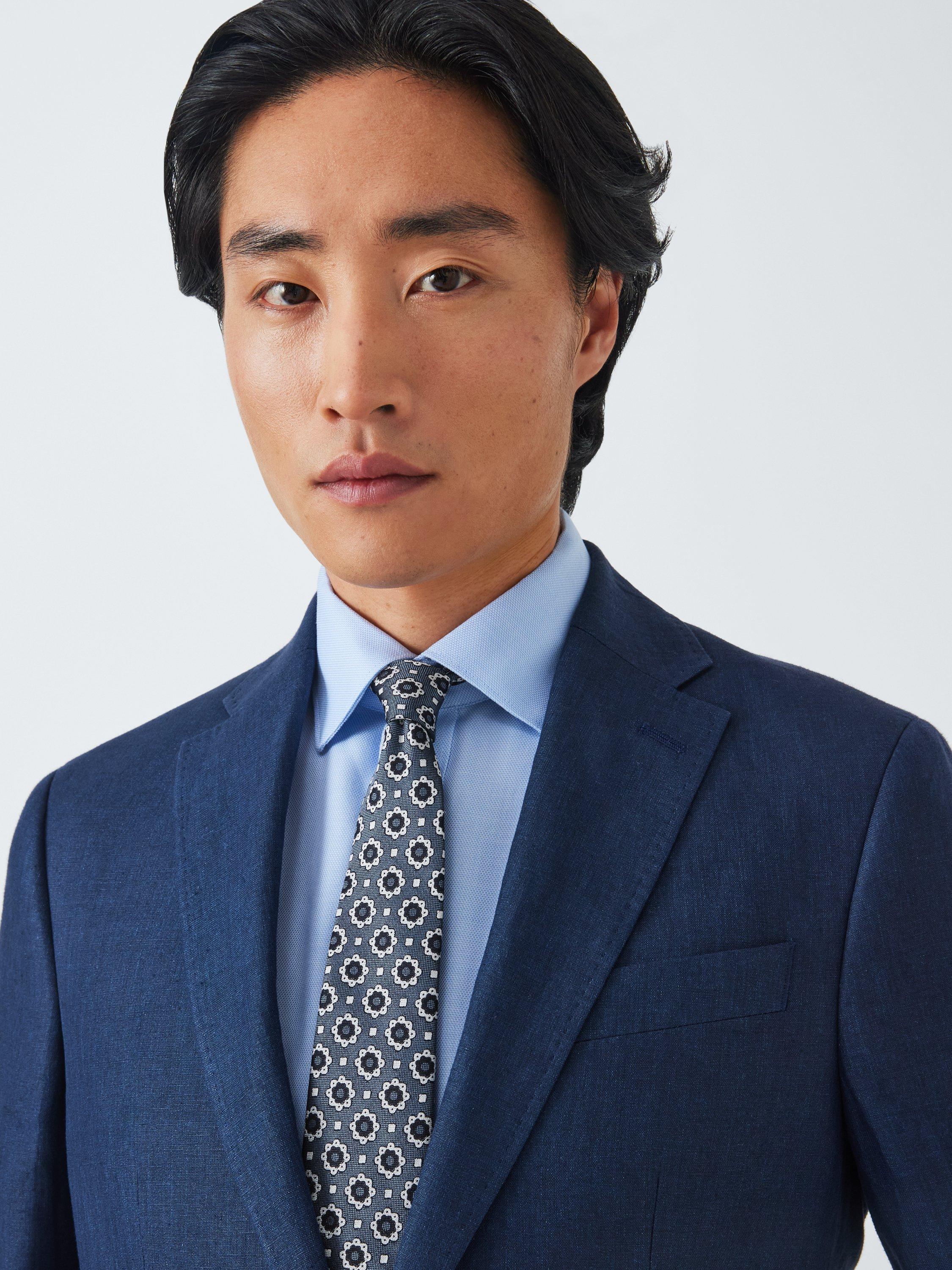 Product image 4 of 4, which shows John Lewis Silk Foulard Tie, Teal