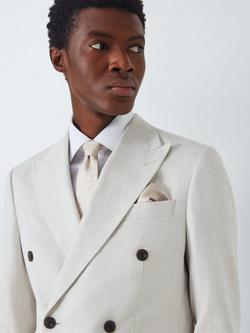 John Lewis Silk Paisley Pocket Square - view 2, Champagne