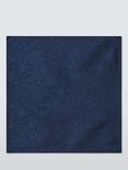 John Lewis Silk Paisley Pocket Square, Navy