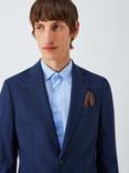 John Lewis Silk Printed Foulard Pocket Square, Navy