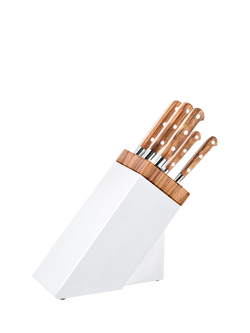 SABATIER Ideal Provencao Filled Olive Wood Knife Block Set, 5 Piece, Olive Wood