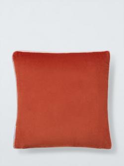 John Lewis Box Velvet Cushion, Sienna