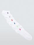 Ralph Lauren Core Performance Low Ankle Socks, Pack of 6, White