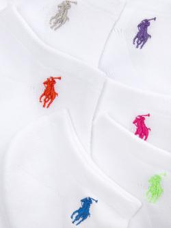 Ralph Lauren Low Cut Socks, Pack of 6, Grey/Black/White - view 2, White