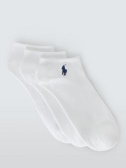 Ralph Lauren Super Soft Low-Cut No-Show Socks, Pack of 3, White/White/White, White/White/White