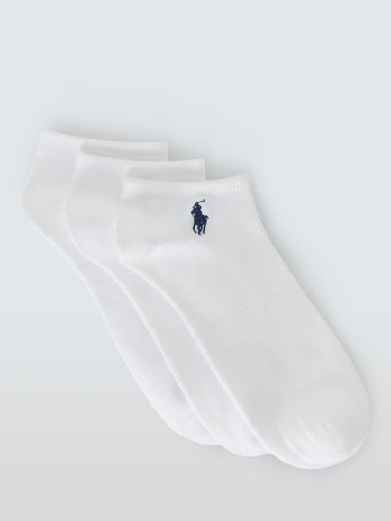 Ralph Lauren Super Soft Low-Cut No-Show Socks, Pack of 3, White/White/White, White/White/White