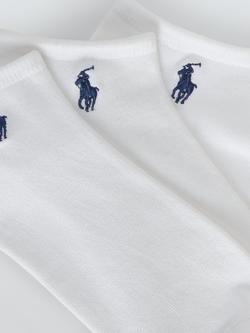 Ralph Lauren Super Soft Low-Cut No-Show Socks, Pack of 3, White/White/White - view 2, White/White/White