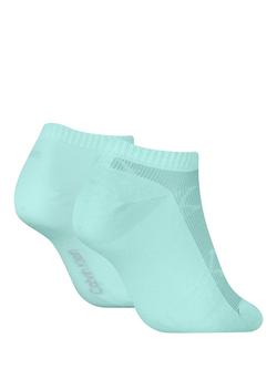 Calvin Klein Ribbed Trainer Socks, Pack of 2, Turquoise - view 2, Turquoise