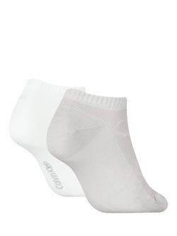 Calvin Klein Ribbed Trainer Socks, Pack of 2, Peach - view 2, White