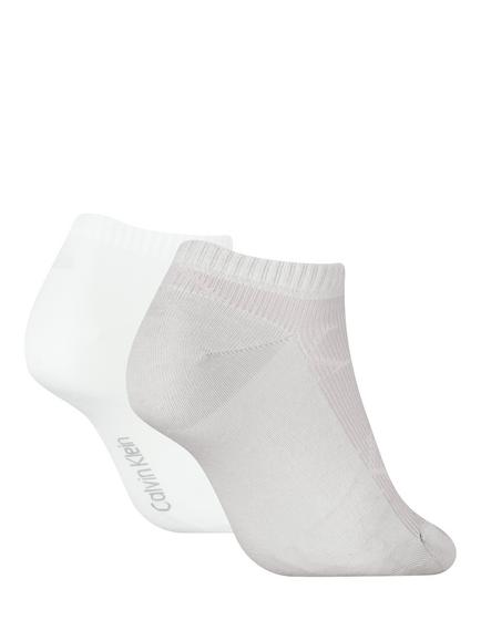 Calvin Klein Ribbed Trainer Socks, Pack of 2, Peach - view 2, White