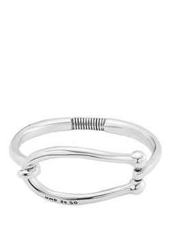 UNOde50 Youthful Large Link Bangle Bracelet, Silver, Silver