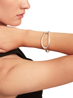 UNOde50 Youthful Large Link Bangle Bracelet, Silver - view 2, Silver