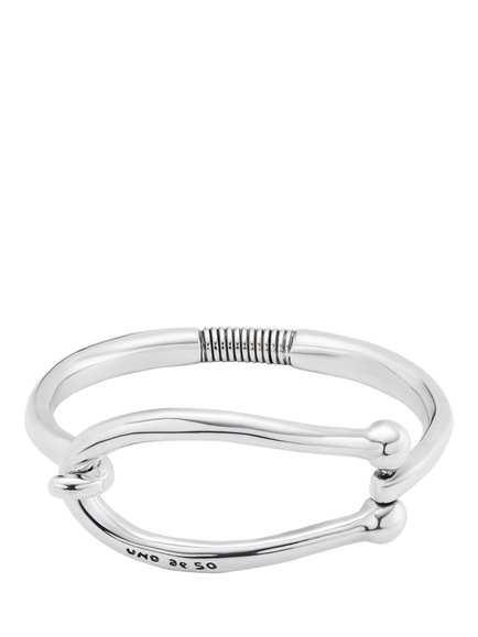 UNOde50 Youthful Large Link Bangle Bracelet, Silver, Silver