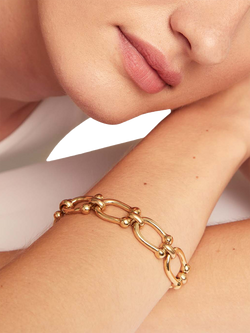 UNOde50 Youthful Collection Medium Link Chain Bracelet, Gold - view 2, Gold