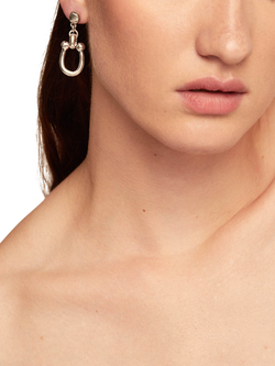 UNOde50 Youthful Collection Medium Link Drop Earrings, Silver - view 2, Silver