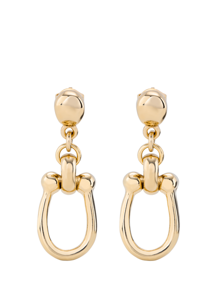UNOde50 Youthful Collection Horseshoe Drop Earrings, Gold, Gold