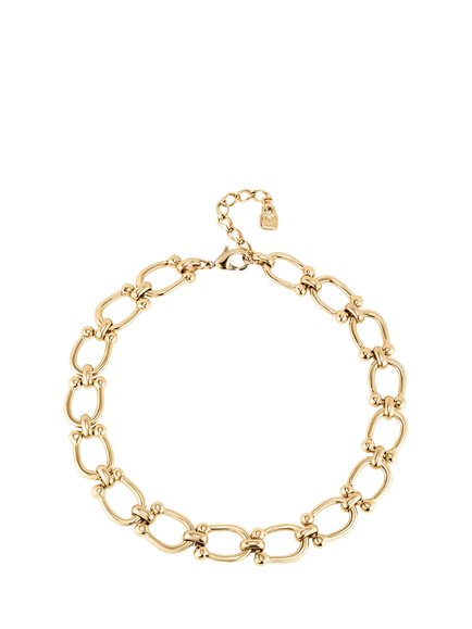 UNOde50 Youthful Collection Medium Link Collar Necklace, Gold, Gold