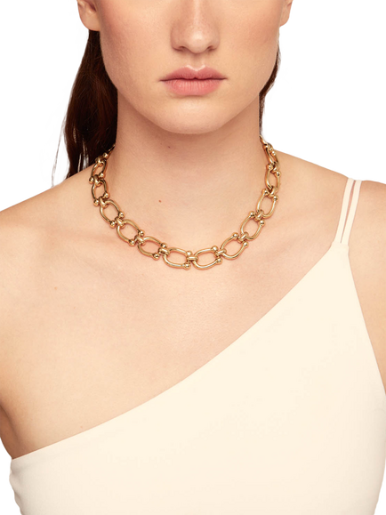 UNOde50 Youthful Collection Medium Link Collar Necklace, Gold - view 2, Gold
