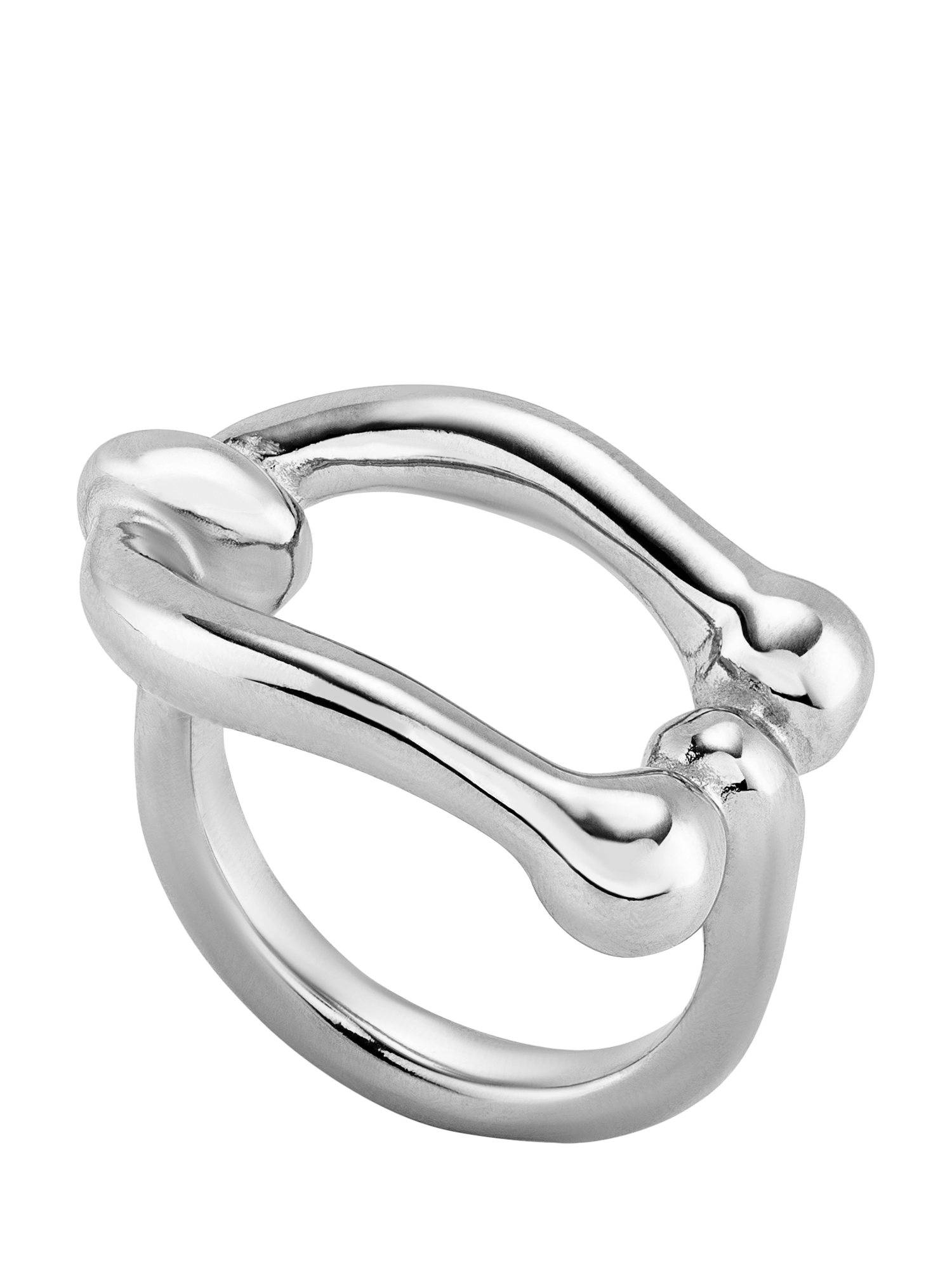 Product image 1 of 3, which shows UNOde50 Youthful Link Ring, Silver, S 1/2
