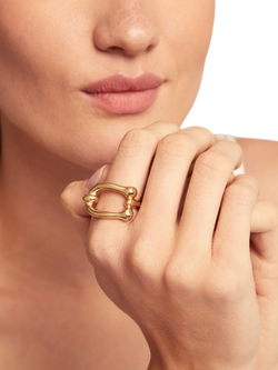 UNOde50 Youthful Collection Link Ring, Gold - view 2, Gold