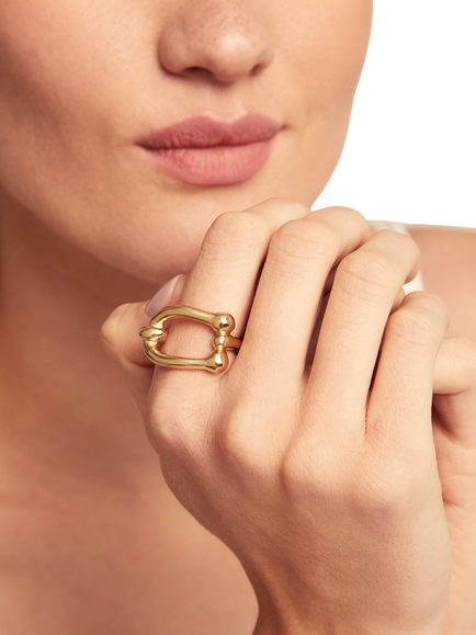 UNOde50 Youthful Link Ring, Gold, S 1/2 - view 2, Gold