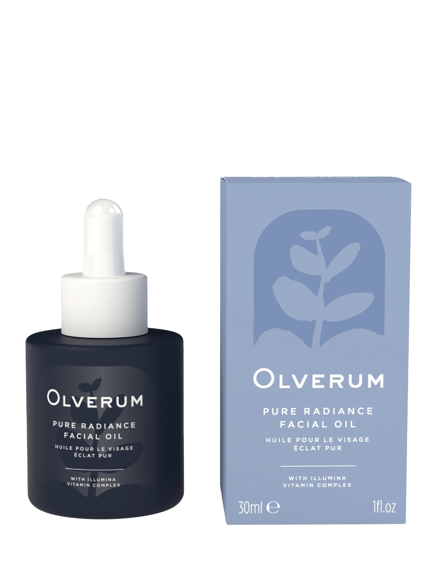 Product image 2 of 3, which shows Olverum Pure Radiance Facial Oil, 30ml