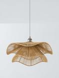 John Lewis Wavy Double Layer Jute Pendant Ceiling Light, Natural