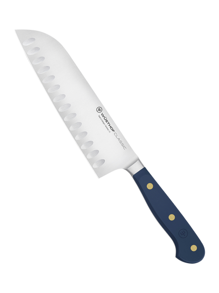 WÜSTHOF Classic Hollow Edge Santoku Knife, 17cm, Wild Blueberry, Wild Blueberry