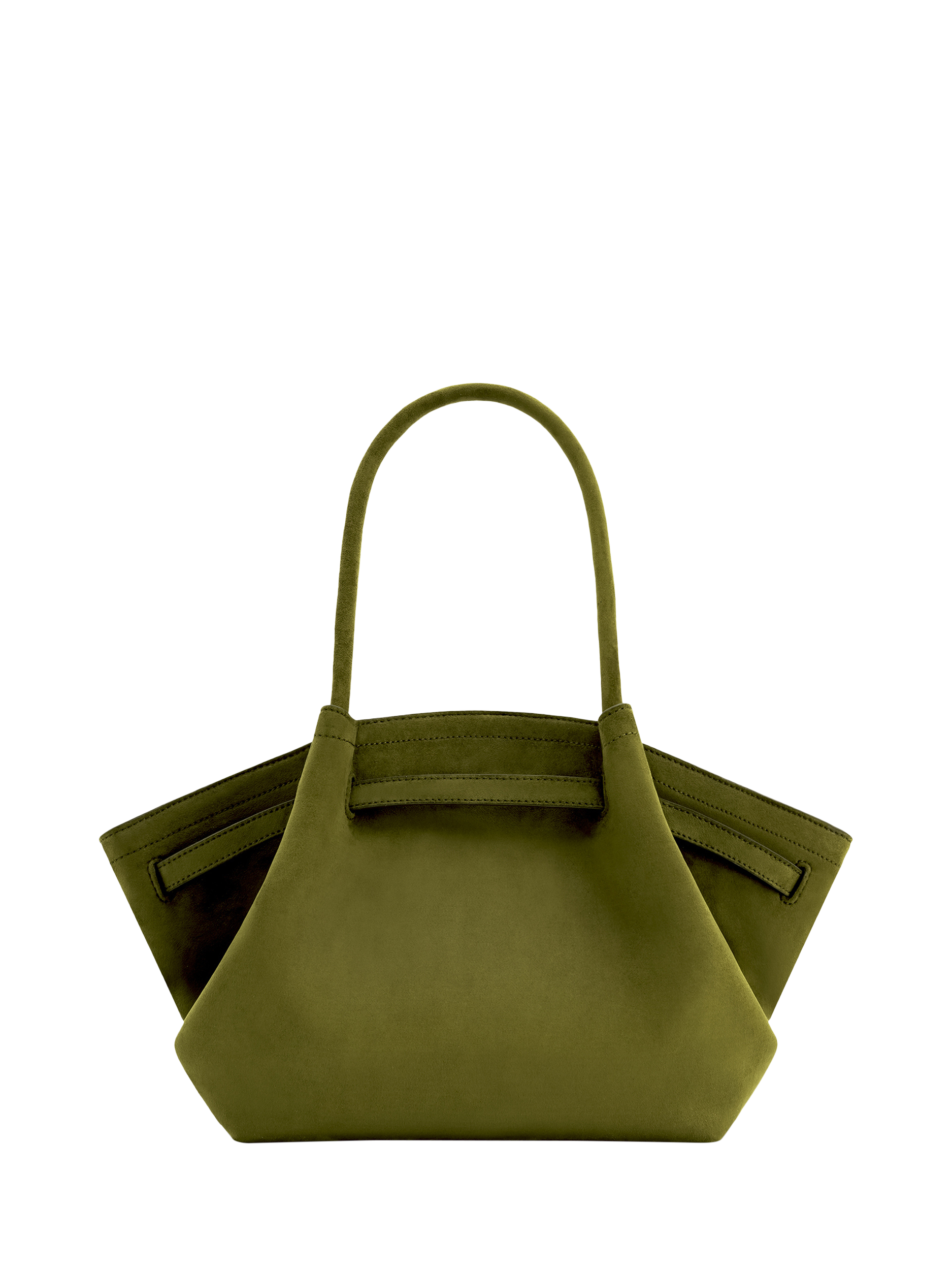Product image 2 of 5, which shows JW PEI Hana Medium Faux Suede Tote Bag, Dark Olive