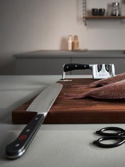 WÜSTHOF 2-Stage Pull-Through V-Shape Kitchen Knife Sharpener, Black/Silver - view 2, Black / Silver