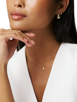 Orelia Tapered Crystal Hoop Earrings, Pale Gold - view 2, Pale Gold