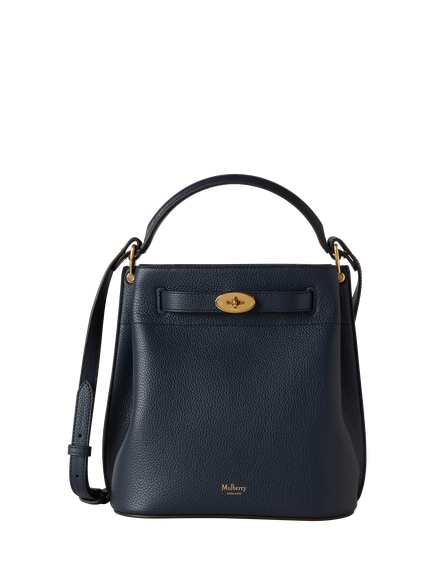 Mulberry Islington Small Classic Grain Leather Bucket Bag, Night Sky