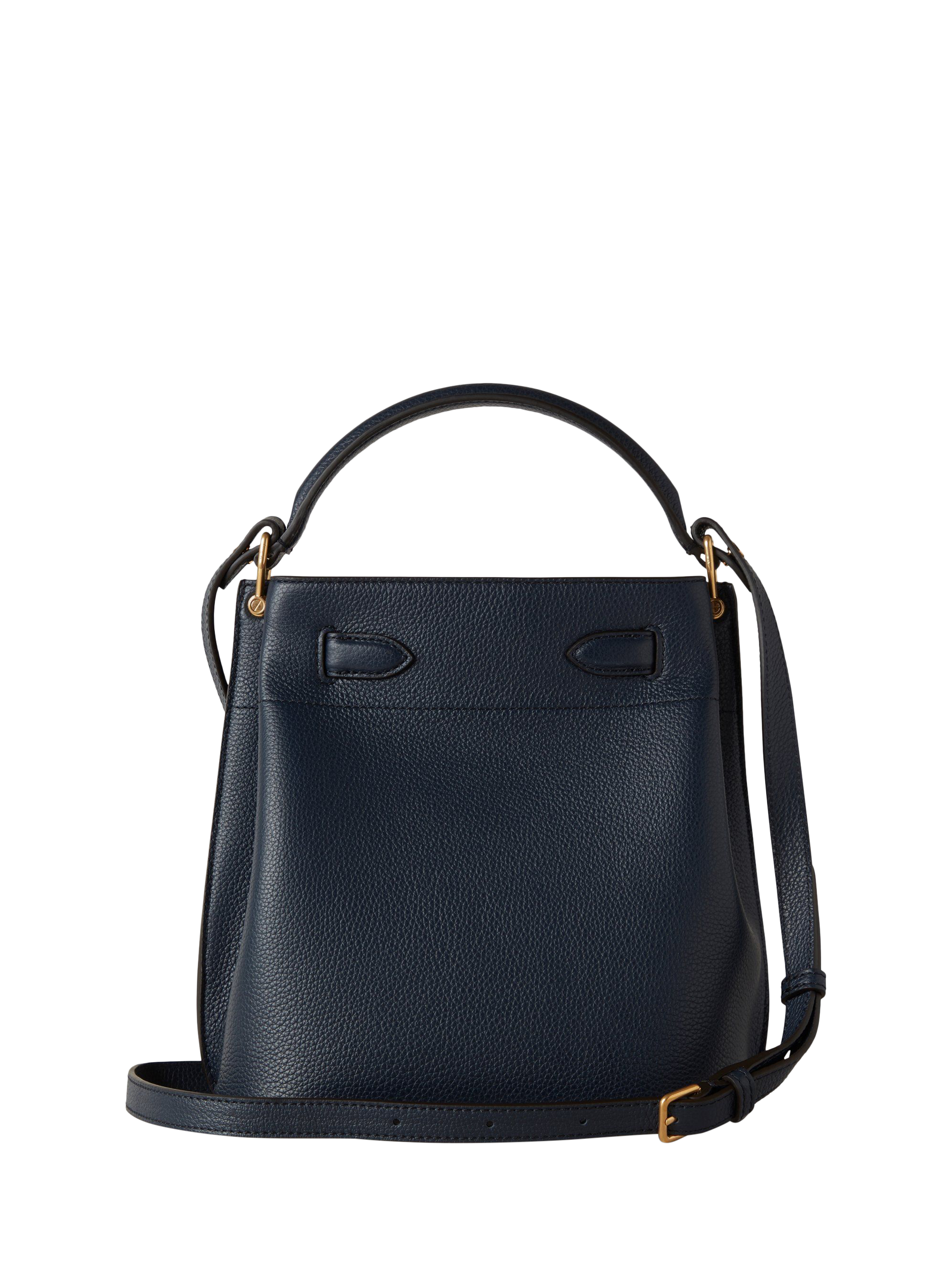 Product image 3 of 5, which shows Mulberry Islington Small Classic Grain Leather Bucket Bag, Night Sky