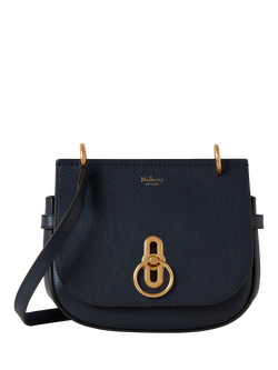 Mulberry Small Amberley Small Classic Grain Leather Satchel Bag, Night Sky