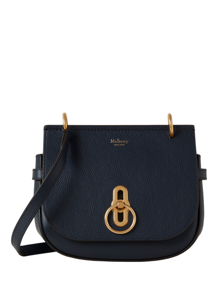 Mulberry Small Amberley Small Classic Grain Leather Satchel Bag, Night Sky
