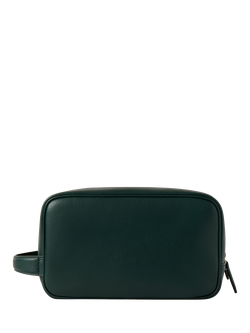 Mulberry Heritage Small Classic Grain Leather Wash Case, Mulberry Green - view 2, Mulberry Green