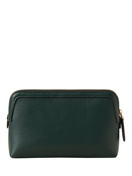 Mulberry Small Classic Grain Leather Small Cosmetic Pouch - view 2, Mulberry Green